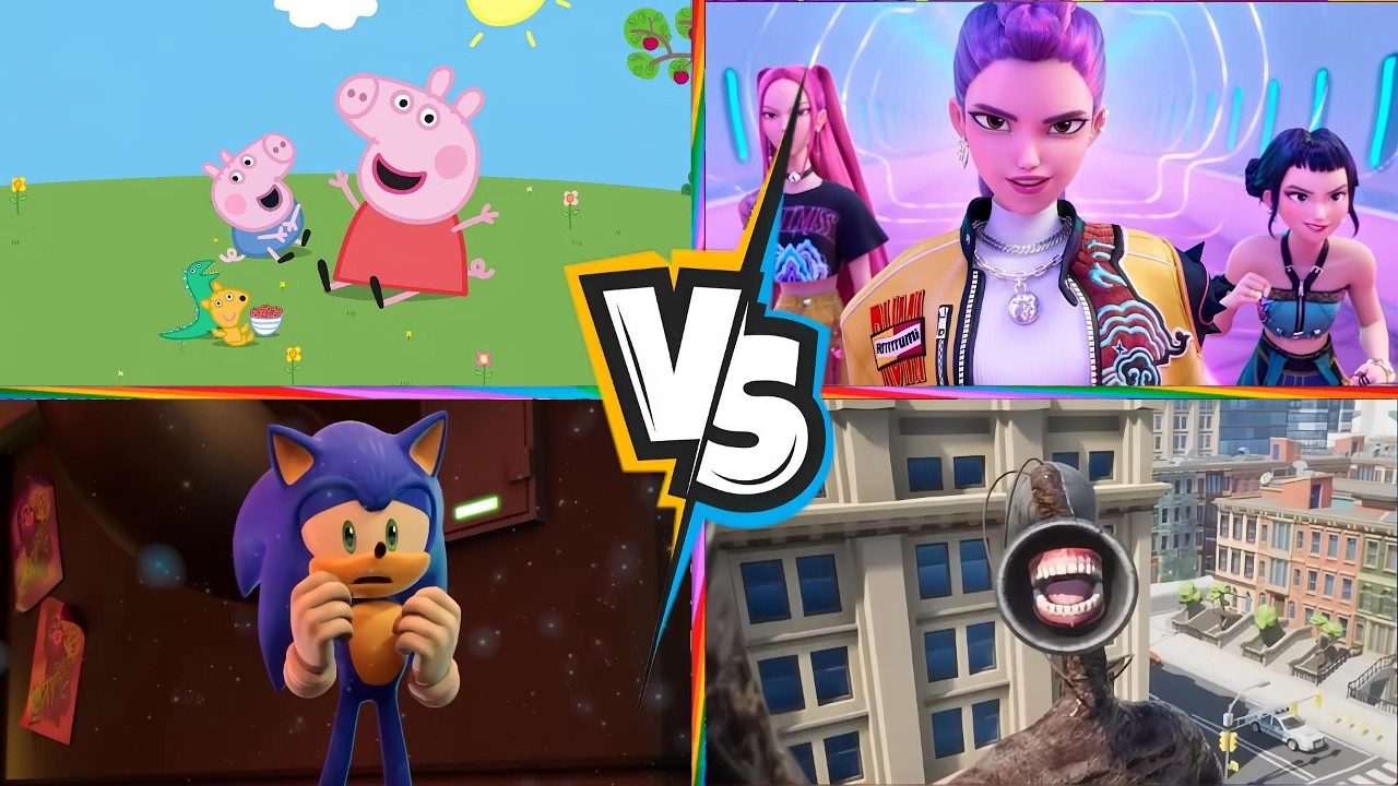 PEPPA PIG.EXE 🆚Siren Head 🆚Kpop demon hunter 🆚Sonic  🎶 Tiles Hop EDM Rush
