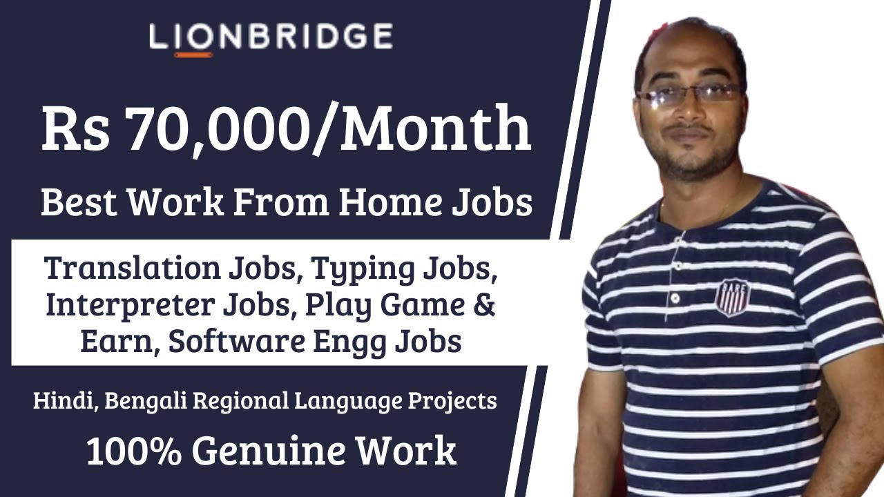 Work From Home Jobs  Earn Money Online  Lionbridge Work From home India  Work At Home Jobs 