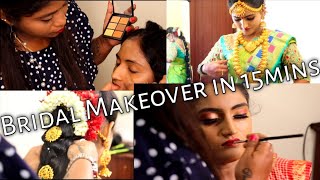 Bridal Makeup Vlog | South Indian Traditional Mukoortham Look | MAC Makeup | Positivity 8 Look..