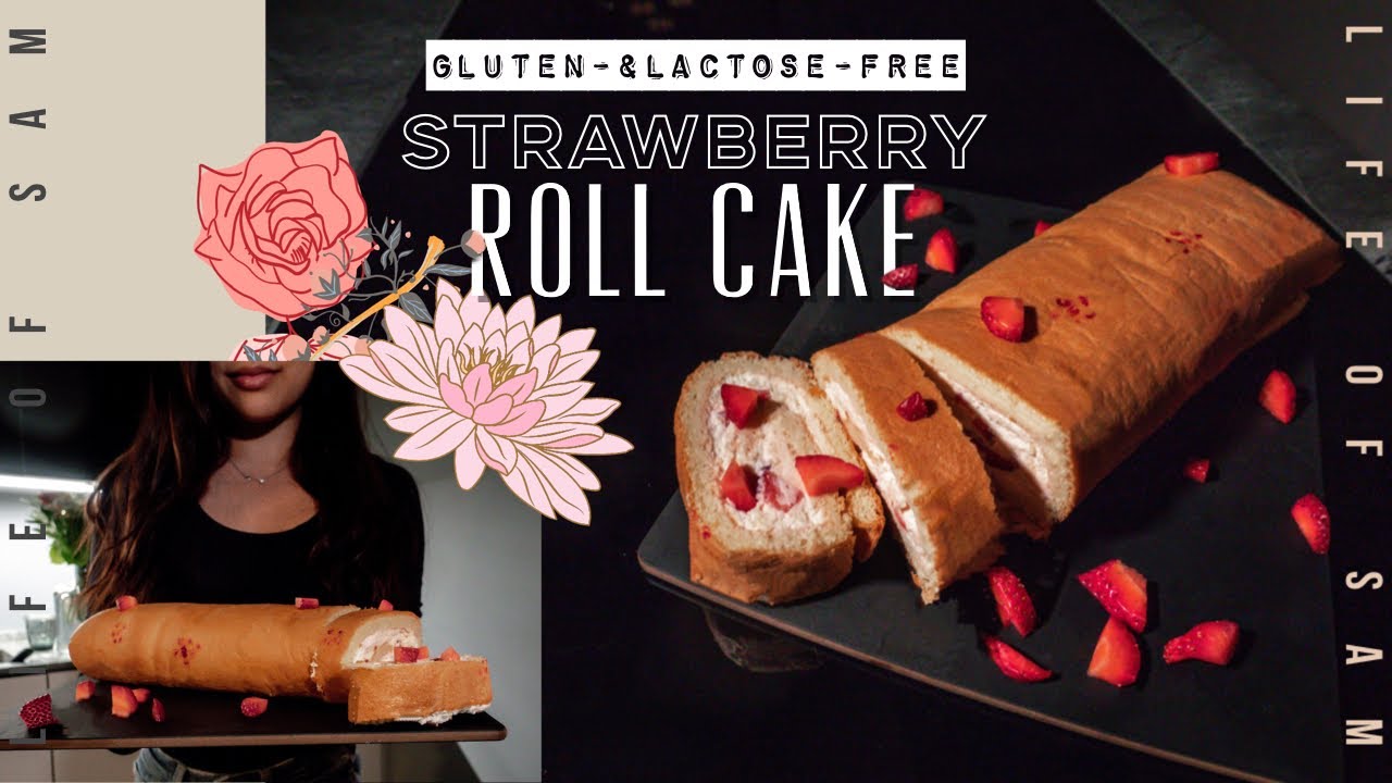 [Gluten Free Recipes] Strawberry Swiss Roll Recipe Silent Vlog YouTube