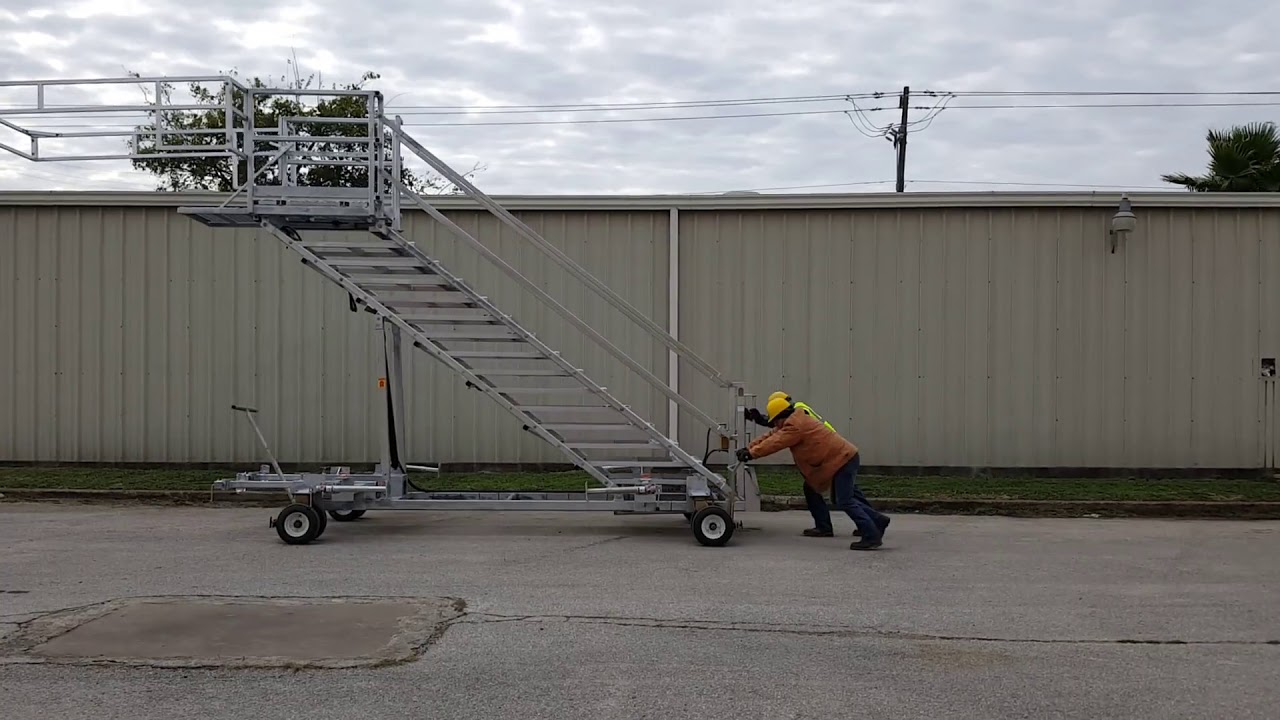 Portable Mobile Loading Rack Moved by Man Power Goldline International Equipment LLC. YouTube