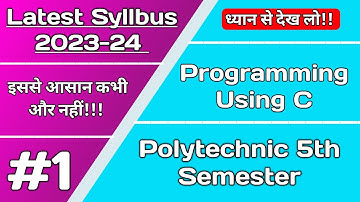 Latest Syllbus | Programming Using C | Polytechnic 5th Semester | Electronics Engineering