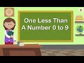 One Less Than A Number (0 to 9) | Mathematics Grade 1 | Periwinkle