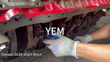 For Doosan / For Develon DL08 Short Block Assembly Engine Parts Installation Video