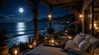 Moonlit Seaside Sanctuary 🌙🌊 | Relaxing Ocean Waves & Night Ambience