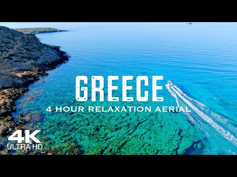 [4K] GREECE 🇬🇷 4 HOUR Drone Aerial Relaxation Film Ελλάδα 2024