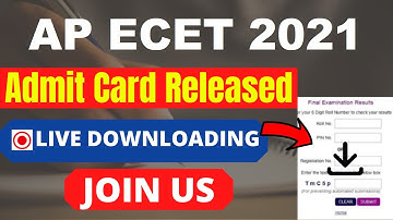 AP ECET 2021 Hall Ticket (Released) - Download Your AP ECET 2021 Admit Card Here