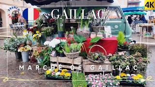 South of France Marché de Gaillac Spring Walk 🇫🇷 French Local Weekend Food Market Tour 4K