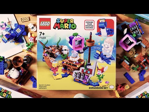 YouTube thumbnail: Dorrie's Sunken Shipwreck Adventure 71432 Lego Super Mario レゴ スーパーマリオ ドッシーと沈没船探検