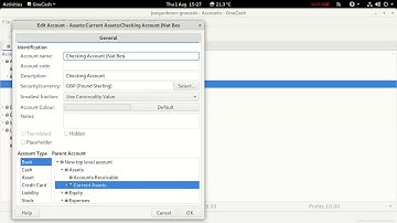 Gnucash - setting up a basic business account