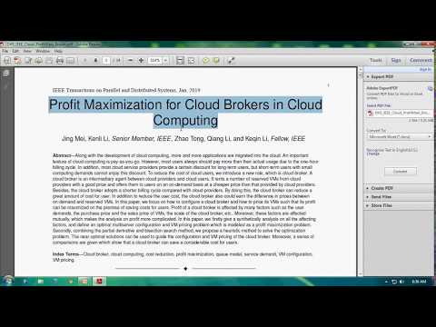 IEEE:2019-Profit Maximization for Cloud Brokers in Cloud Computing