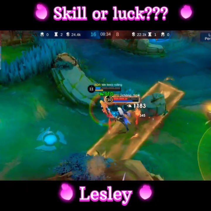 skill or luck??? #Lesley#mobilelegends #ytshorts #trendingshorts #bestmoments #funnyvideo #funny