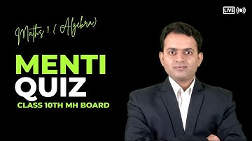 10th Maths 1 Menti Quiz | Chapter 1, 2 & 3 | Menti Test | Mahesh Prajapati Live Study