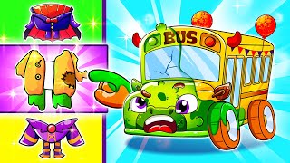 School Bus Halloween Challenge Zombie Bus By Yum Yum Kids Songs