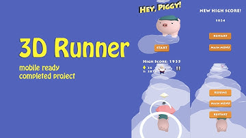 3D Runner - A completed 3D Endless Runner Mobile Game Template