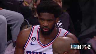 Joel Embiid Kicks Nic Claxton, Gets A FLAGRANT 1 Foul