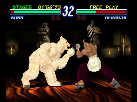 Tekken 2 ( PS1 ) - Kuma - Arcade Mode - Original Music ( May 26, 2018 )