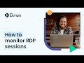 How to record and monitor rdp sessions with ekran system