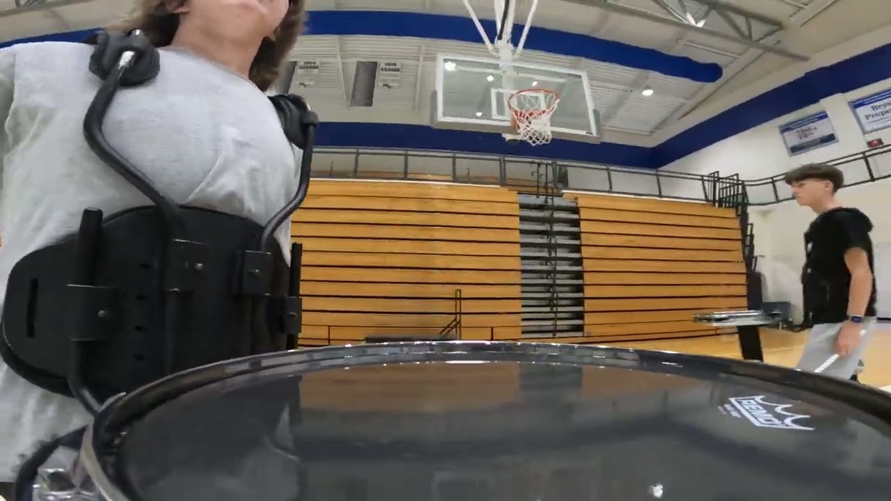 South Forsyth High School 2025 Snare cam but it falls off my drum and I throw it off the floor