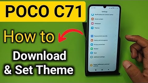 Poco C71: Download & Set Theme on your smart phone