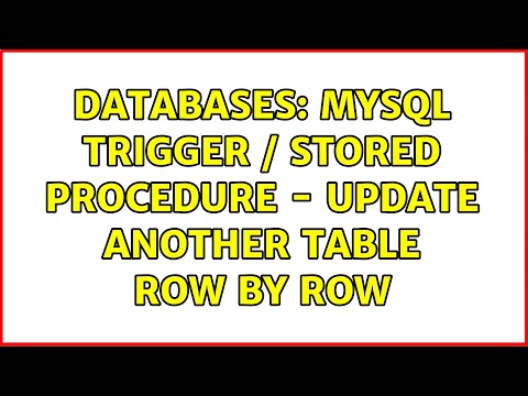 Databases: MySQL trigger / stored procedure - update another table row by row