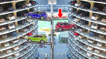 ĐỘC LẠ - Bãi đỗ xe 20 TẦNG của Trung Quốc khiến cả thế giới phải nể phục
