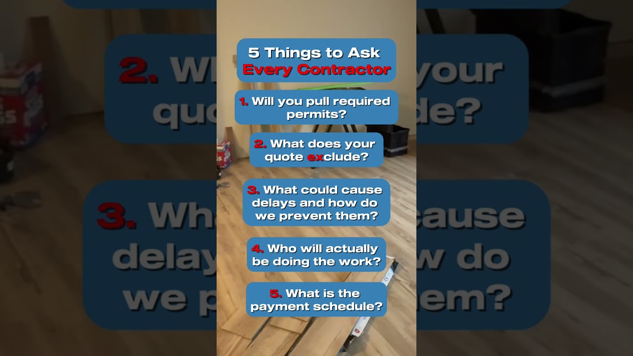 5 Questions to Ask Every Contractor Before You Hire