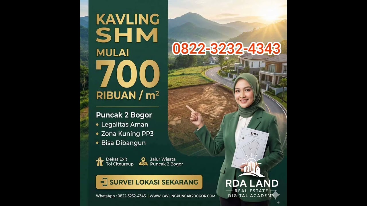 HARMONI PRIME EAST BOGOR RESMI | KAVLING SHM PUNCAK 2 DEKAT TOL CITEUREUP JALUR WISATA