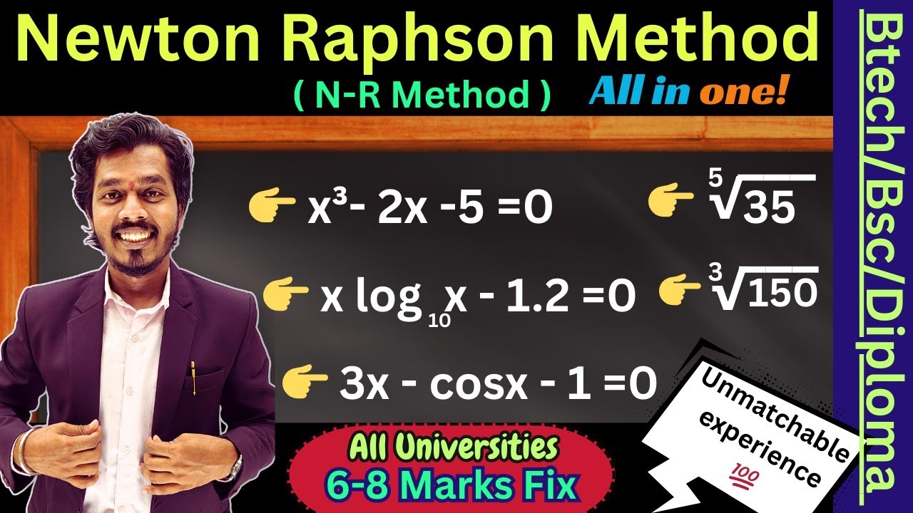 Newton Raphson Method | N-R Method | Engineering Mathematics | Solve ...
