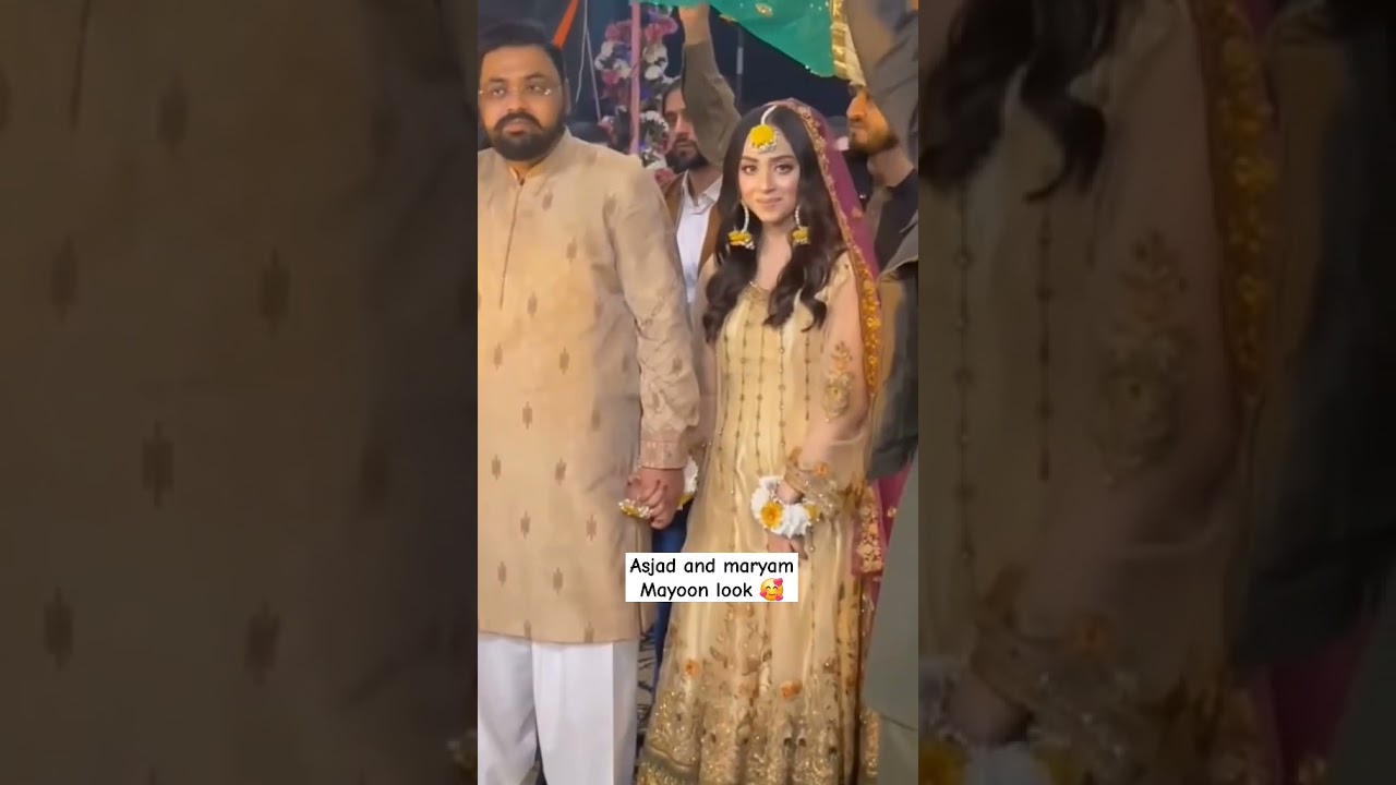 Asjad with maryam on mayoon day 