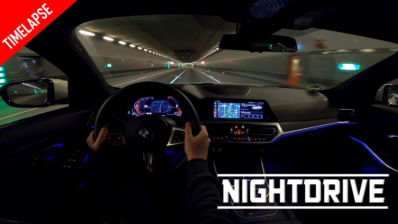 BMW 3 Series G20 AMBIENT LIGHTING NIGHT DRIVE TIMELAPSE YouTube