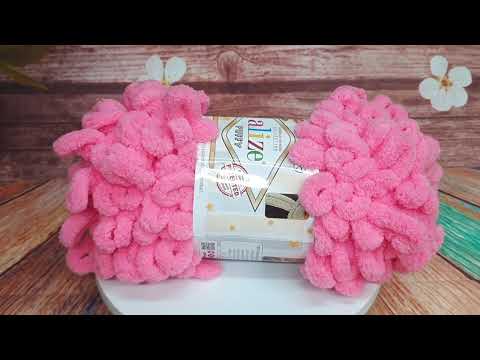Video: Příze Puffy,  377, neonově růžová