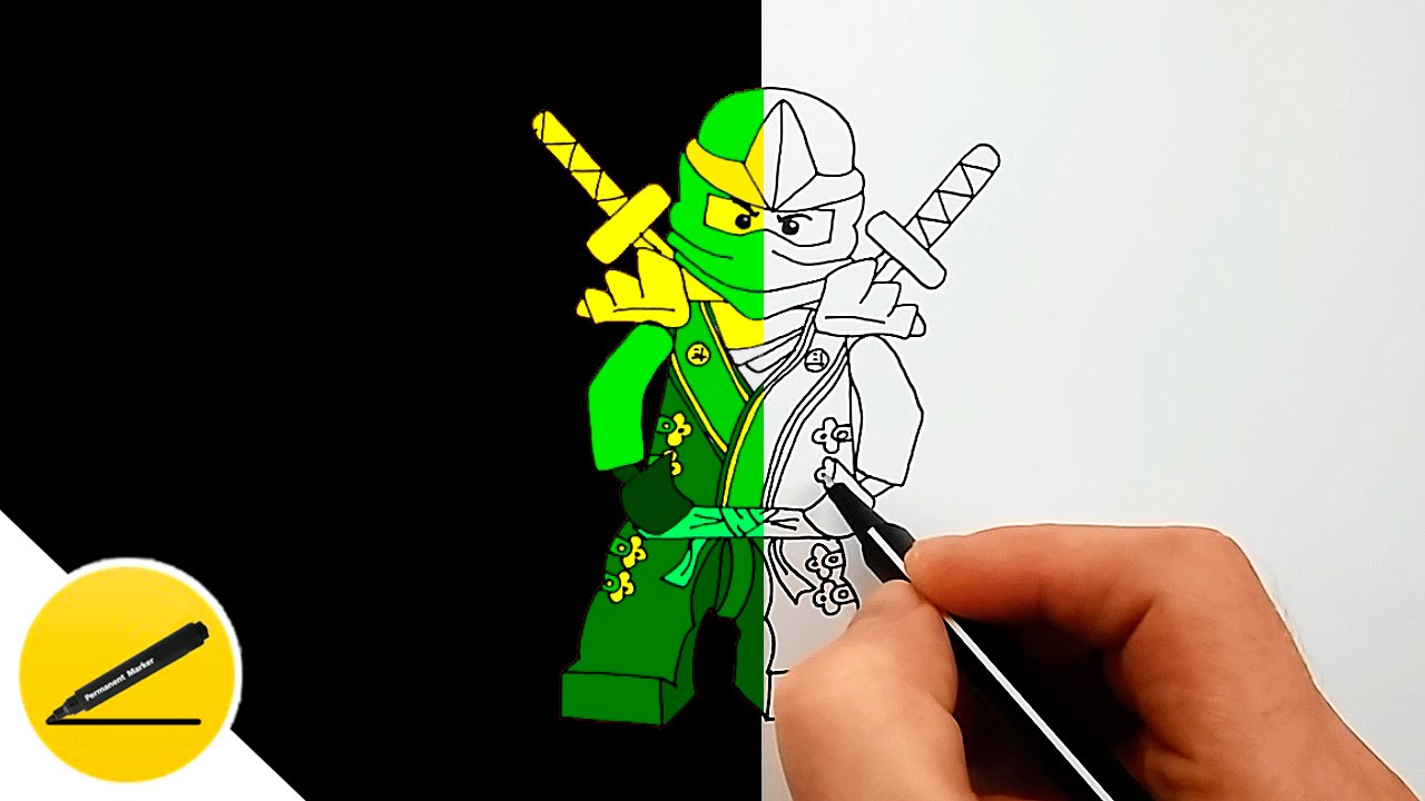 Как нарисовать ниндзя карандашом поэтапно
