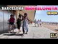 PLAYA DE LA BARCELONETA 🏖 Recorrido a Pie por las Playas de Barcelona 2025 España [[4K, 60 fps]]