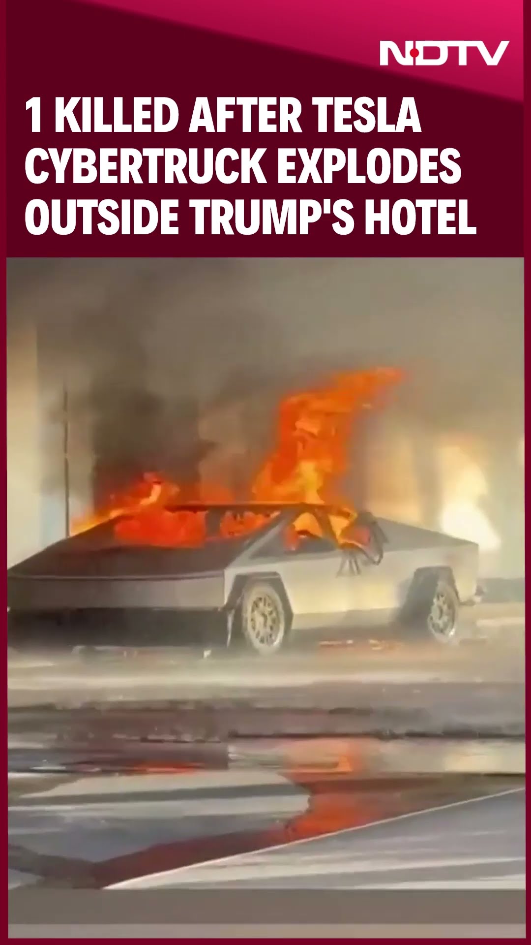 Cybertruck Explosion | 1 Killed After Tesla Cybertruck Explodes Outside Trump's Las Vegas Hotel