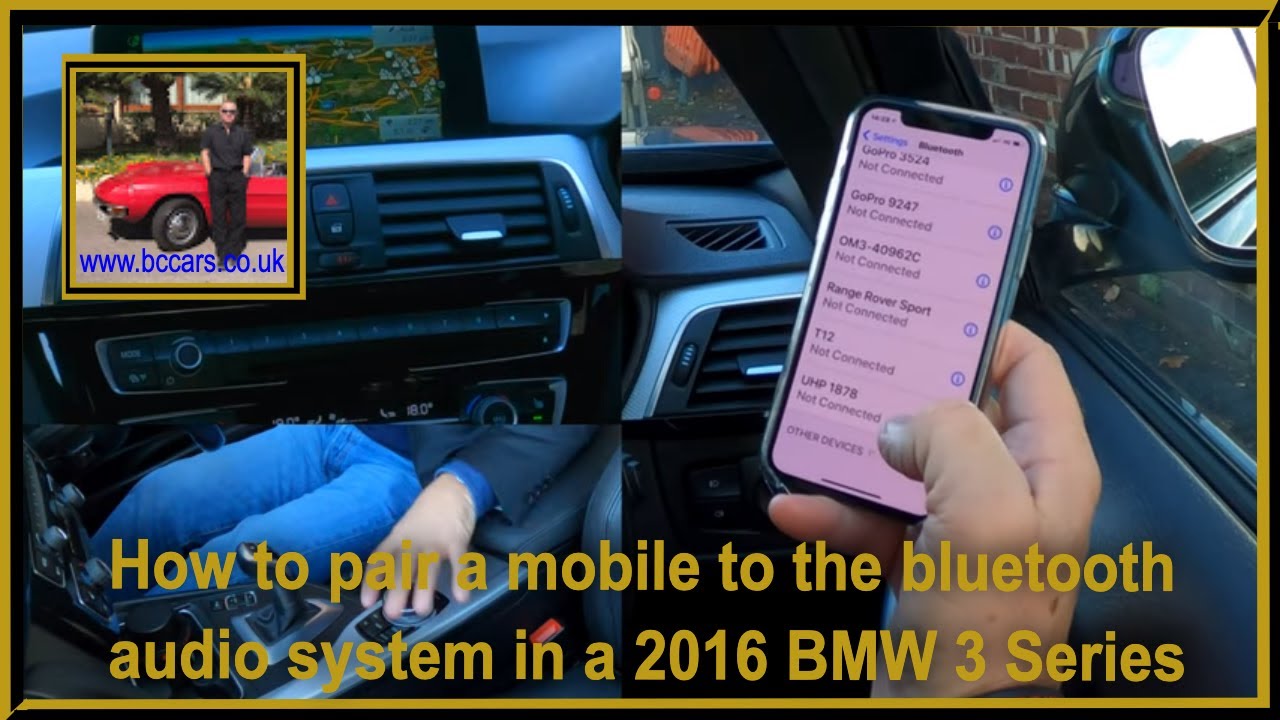 How to pair a mobile to the bluetooth audio system in a 2016 BMW 3 ...