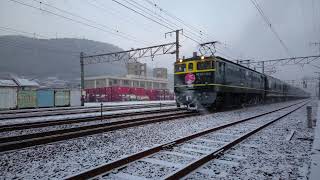 JR西日本 特別なトワイライトエクスプレス【EF65 1124号機】大阪→下関 大竹駅構内