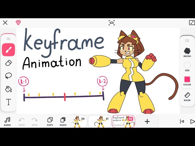 Kit Keyframe Animation in Flipaclip - YouTube