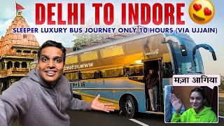 Delhi to Indore (via Ujjain) Luxurious bus *Met a girl in the bus review 😳RCT Smart Bus