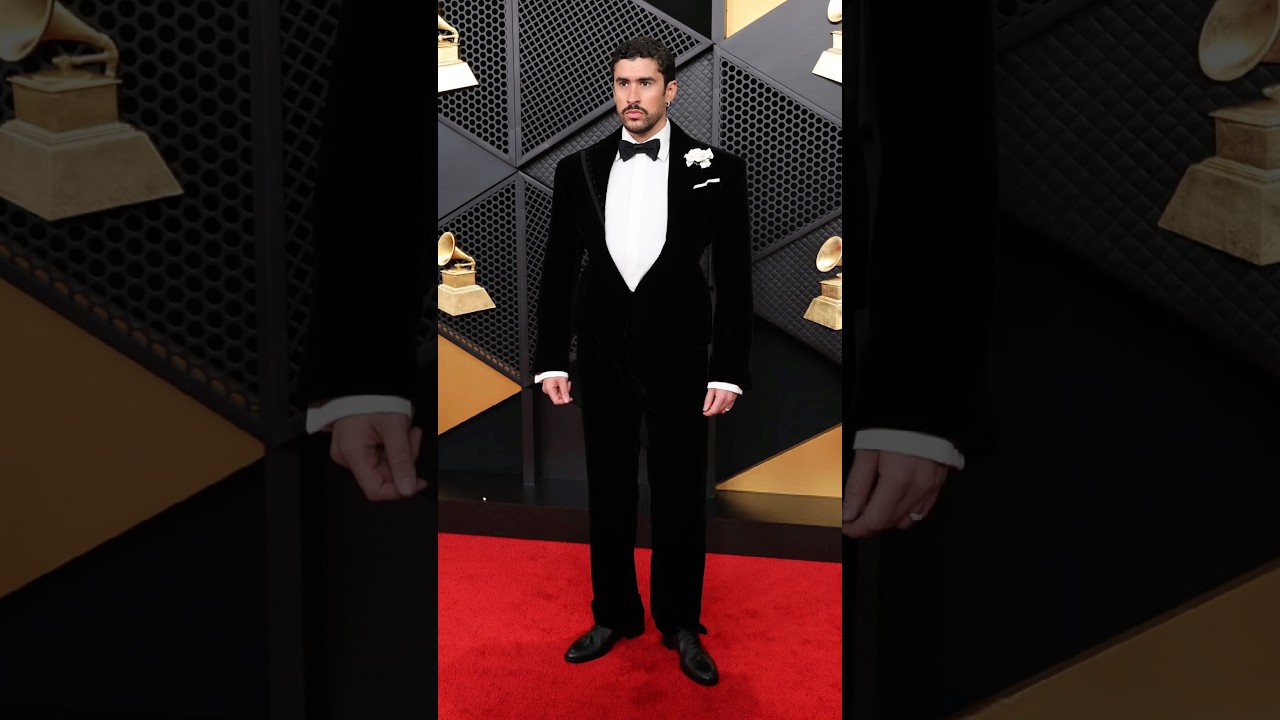 Bad Bunny Chić Dapper Red Carpet Look @ The Grammys 2026 