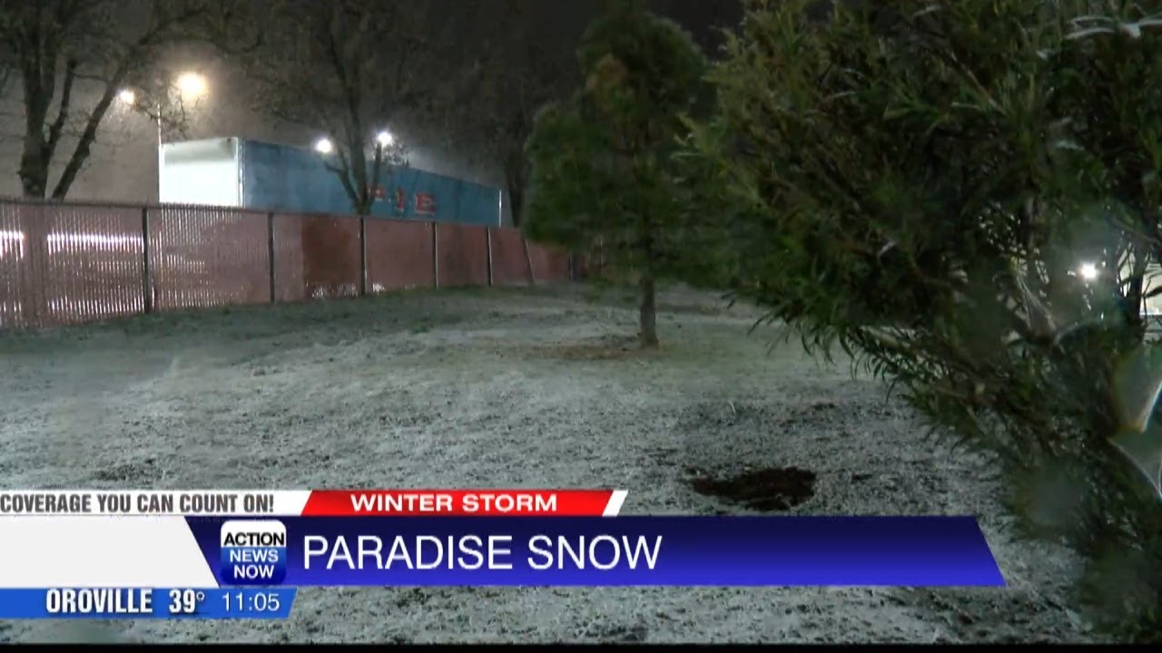 Snow blanketing Paradise as winter storm rolls in - YouTube
