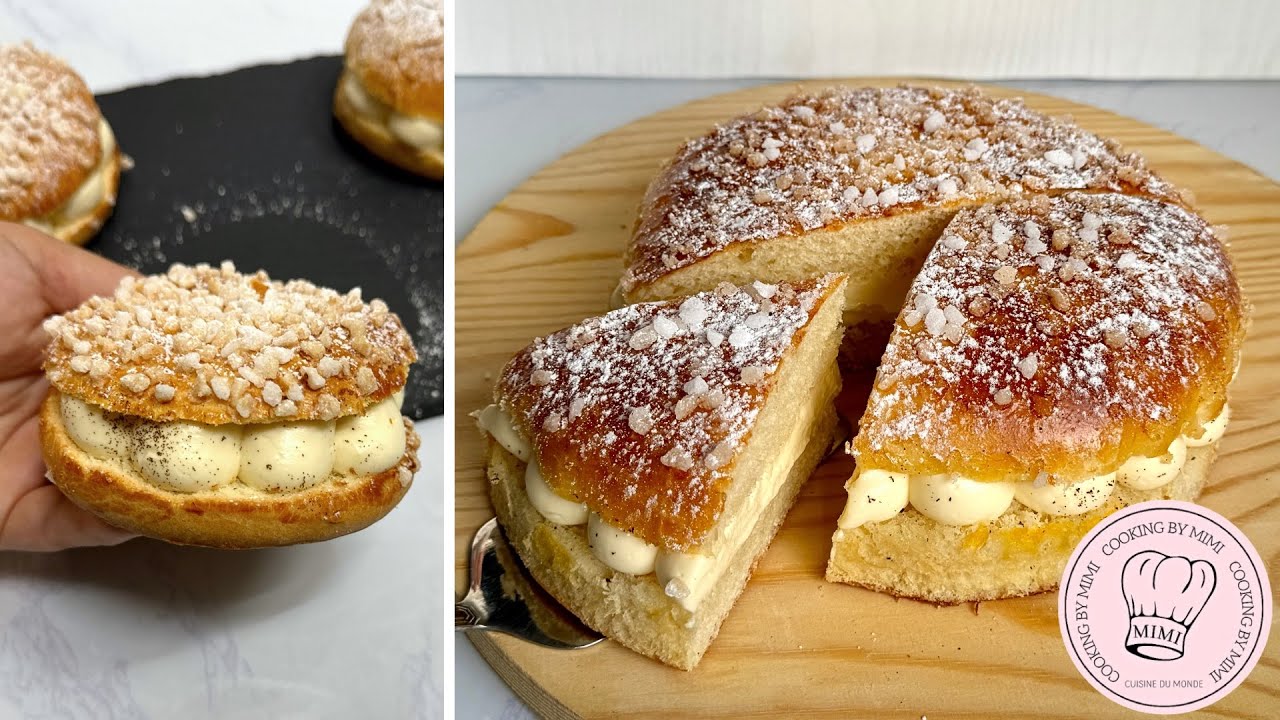 Tarte tropézienne à la crème diplomate vanillée