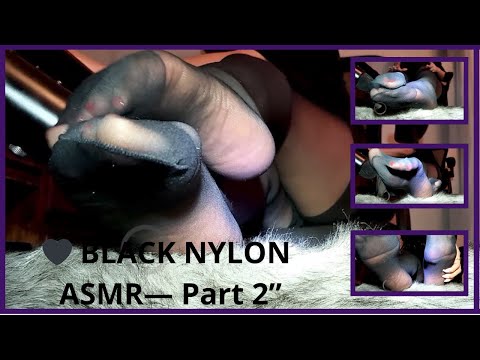 ⭐ “Black Nylon ASMR 👣🖤 — Part 2 | Soft Movements While I Work at My Desk”