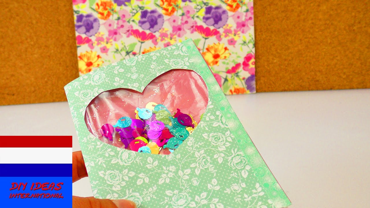 Super DIY kaart met confetti om te schudden | zelf verjaardagskaart met ZE-19