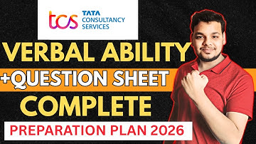 TCS NQT 2026 Verbal Ability Sheet + Questions | TCS NQT 2026 Verbal Preparation Roadmap | PYQ Based