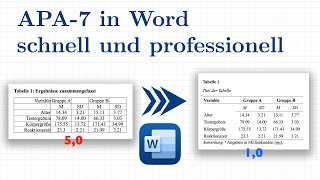 Bessere Noten Mit Perfekten Apa-Tabellen