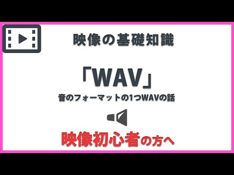 「WAV」 映像の基礎知識#24