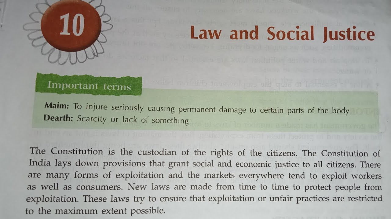 Civis Class 8 English SST Ch10 Law And Social Justice Anupam Social civis-class-8-english-sst-ch10-law-and-social-justice-anupam-social