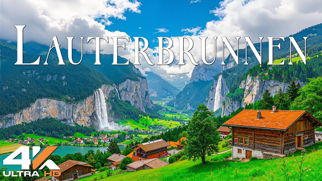 Lauterbrunnen 4K | Majestic Waterfalls, Alpine Meadows & Swiss Serenity – 4K Video