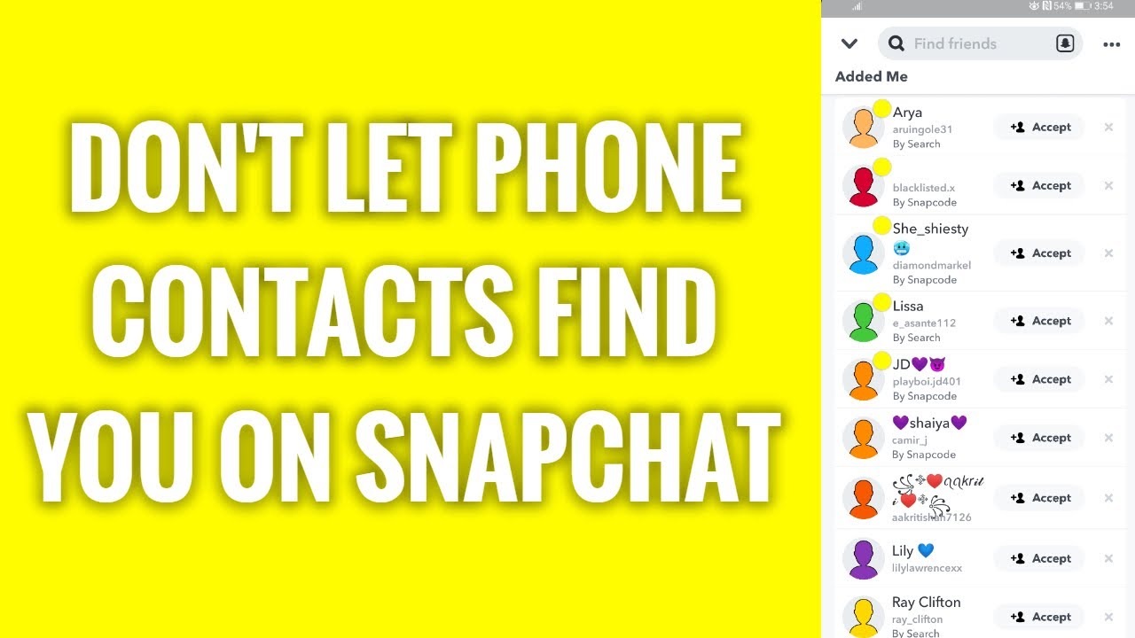 How To Not Let Phone Contacts Find You On Snapchat